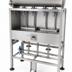 4 head semi-automatic level filler - gravity bottle filling machine - Icon Equipment